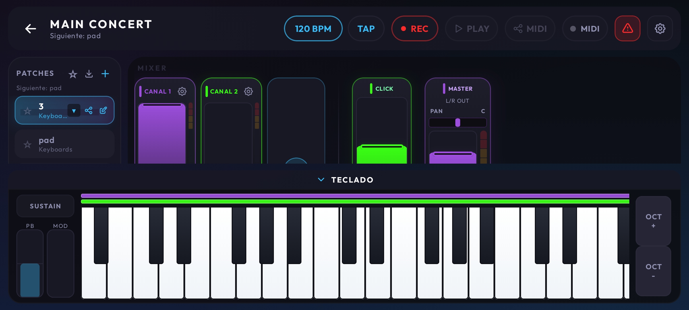 Stage Keys Live Android App Preview